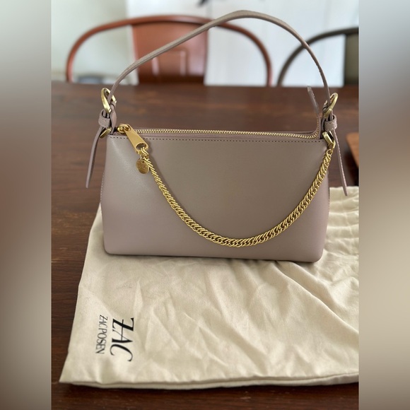 Zac Posen shoulder bag with cross body strap purple/mauve - Picture 1 of 5